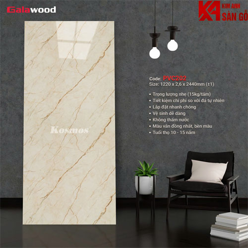 Tấm Ốp Tường PVC Giả Đá Galawood-202